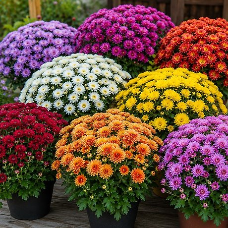 Chrysanthemums (Hardy Mums)variety of colors