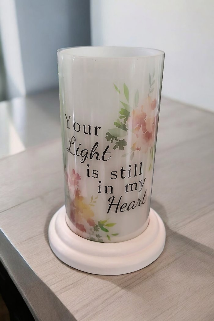 LED Flickering Candle w/base