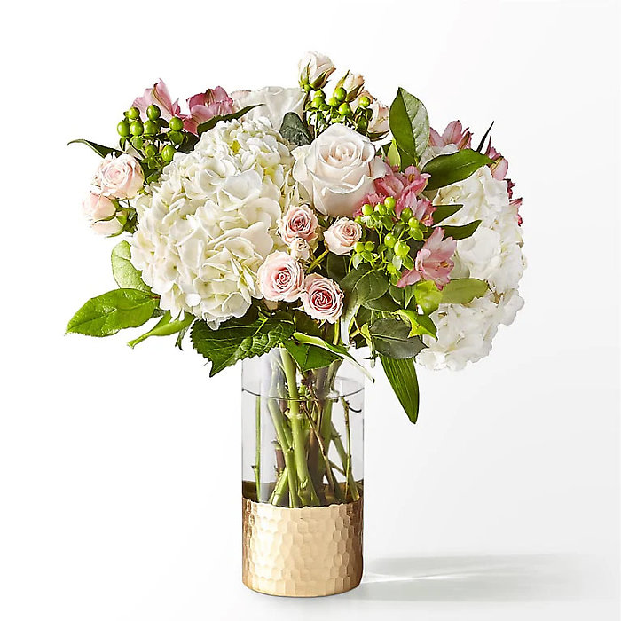 Parisian Stroll Bouquet with Gold Vase