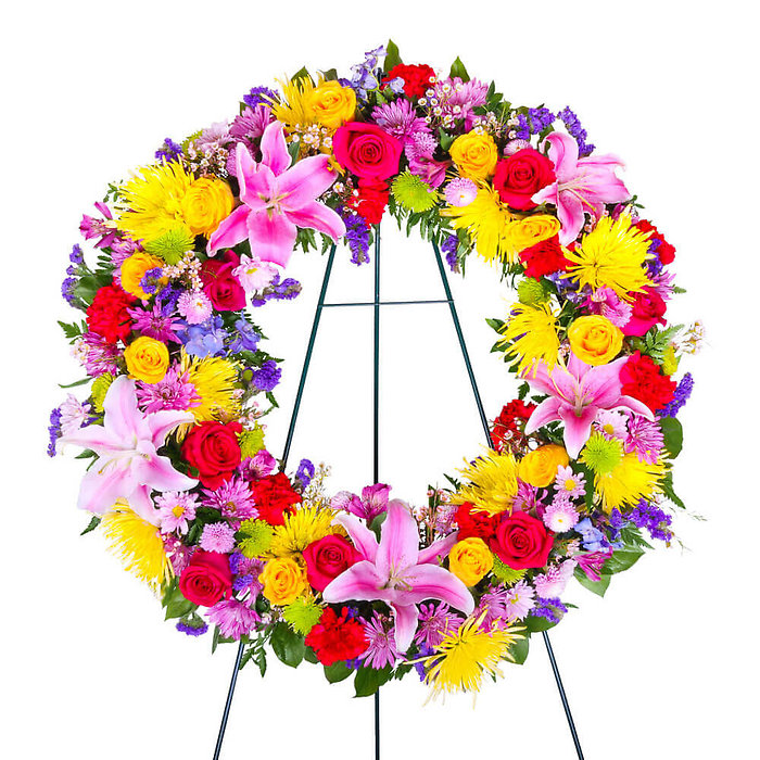 Mulit-Color Designer&#39;s Choice Sympathy Wreath