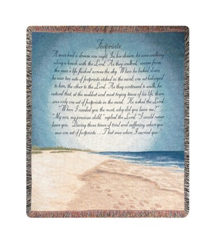 Footprints Sympathy Blanket