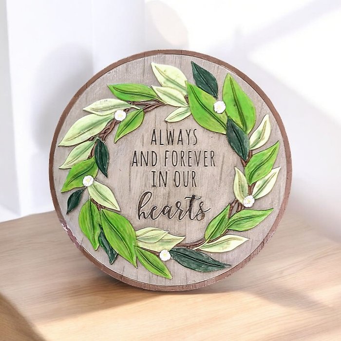 Always and Forever in our Hearts Wall Hanging