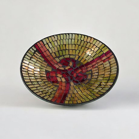 Mosaic Glass Bird Bath