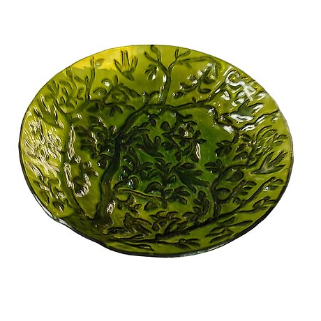 Tree of Life Glass Bird Bath