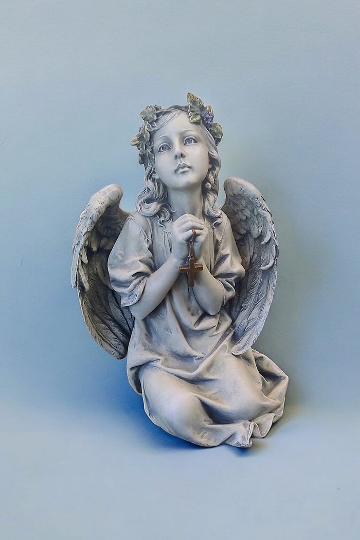 Praying Angel with Cross 15.5&quot; H