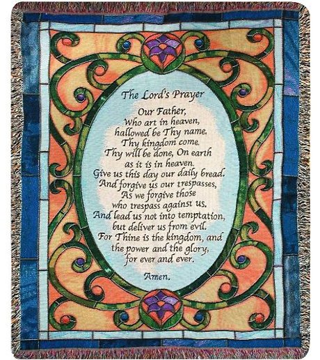The Lord&#39;s Prayer Sympathy Blanket Stained Glass