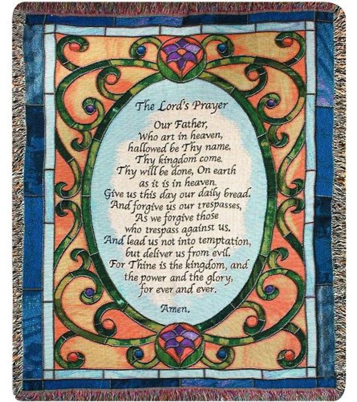 The Lord&#39;s Prayer Sympathy Blanket Stained Glass