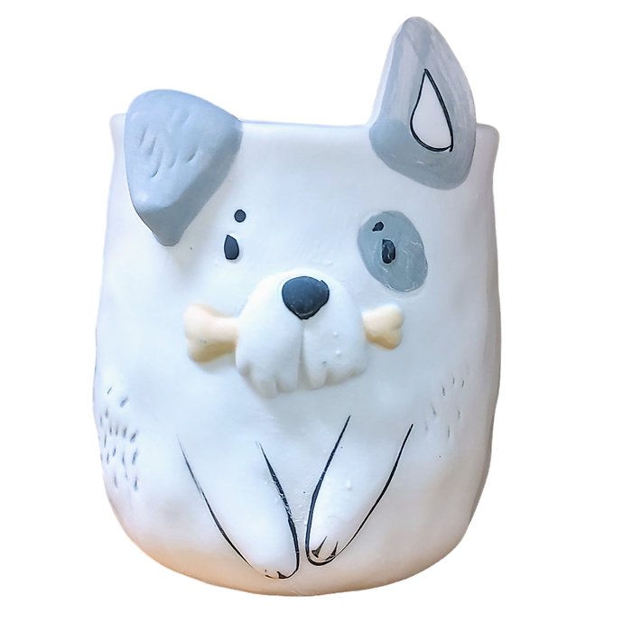 Dog Plant Parent Buddies 4.7&quot; H Ceramic Planter W/Drainage